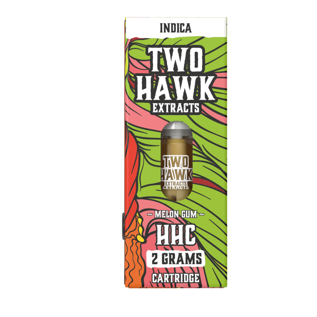 HHC Vape Cartridge Melon Gum Indica 2g Two Hawk Extracts