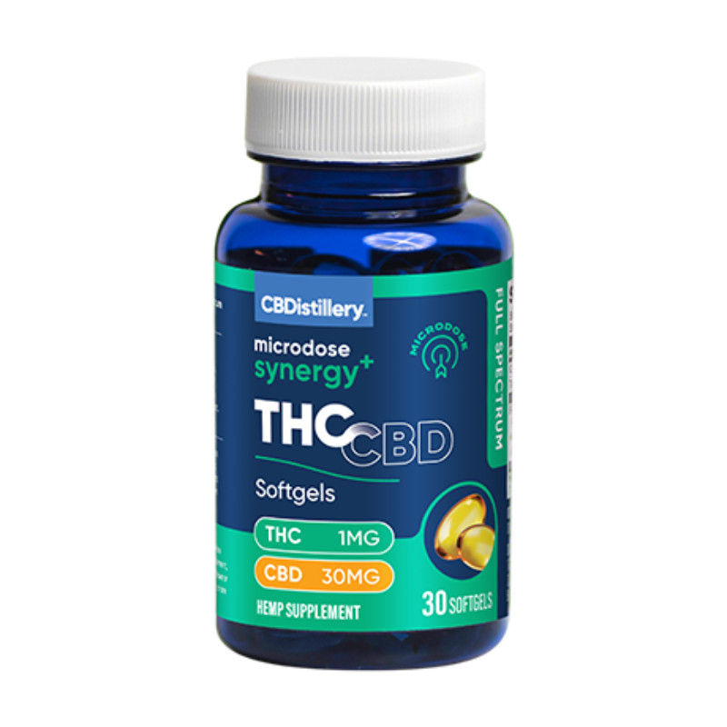 Synergistic With Cbd Thc Delta 9 Microdose Synergy CBD + THC Capsules - CBDistillery