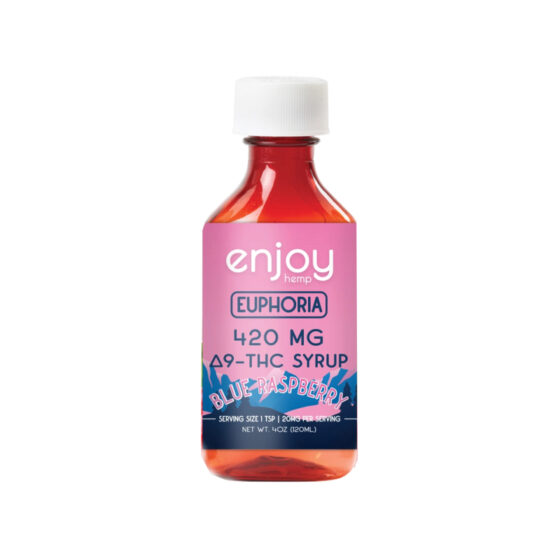 THC Syrup - Sativa Euphoria Blue Raspberry Delta 9 Drink - 420mg - By Enjoy Hemp
