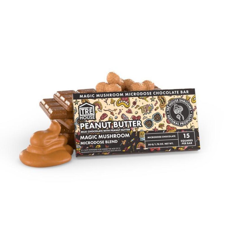 Magic Mushroom Chocolate Bar Peanut Butter TRĒ House